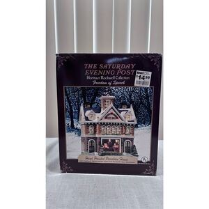 Saturday Evening Post Norman Rockwell Collection City Hall Christmas Village